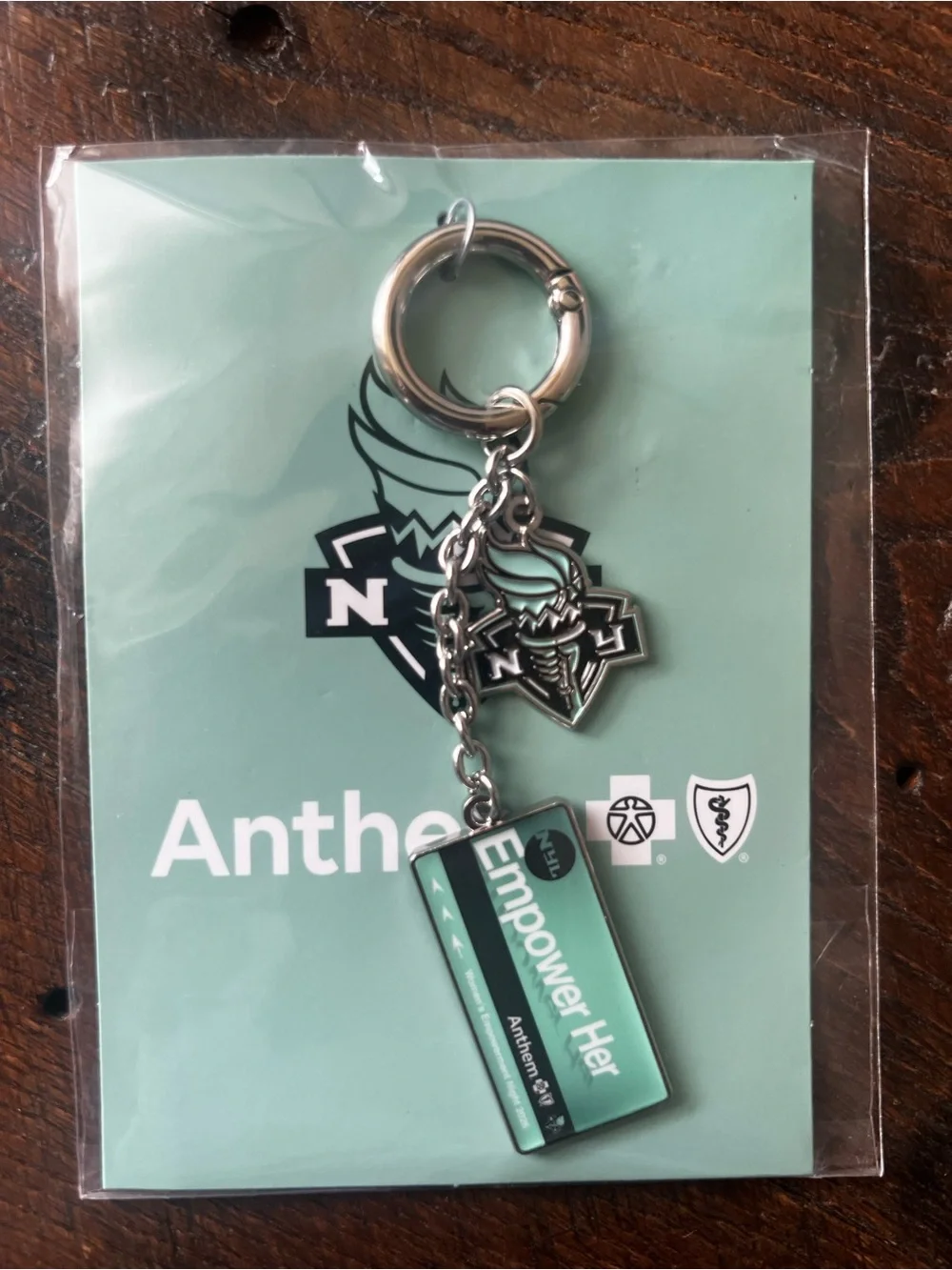 WNBA - New York Liberty Basketball - Empower Her Teal Keychain
